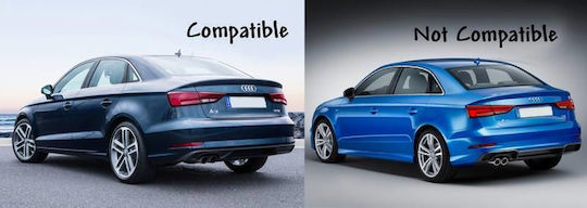 Rear Bumper Diffuser A3 8v Facelift 16-20 Sedan Cabrio S3 Look Standard Bumper Abs Plastic