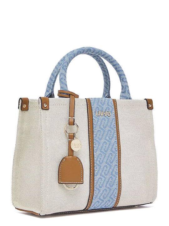 Fabric Women's Tote Handbag Beige