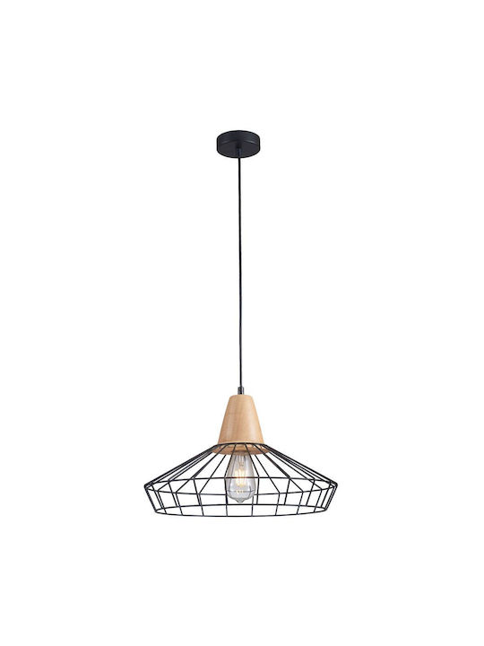 Vivalux Deckenleuchte Schwarz mit Lampenbirnensockel E27 39cm