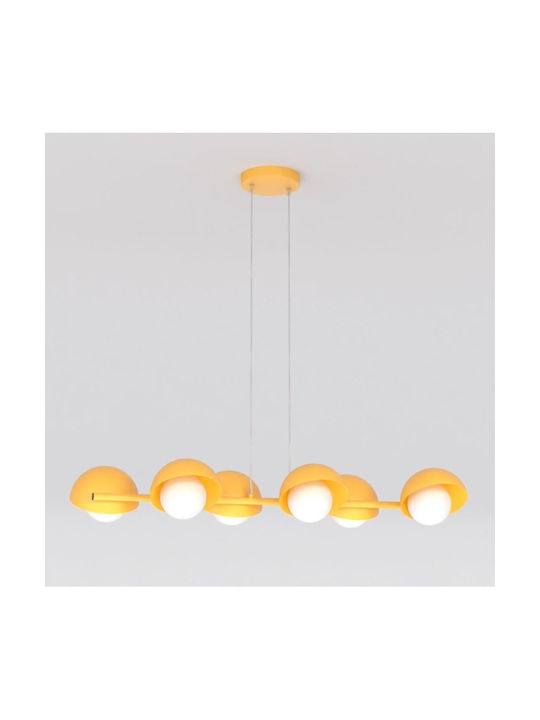 Emibig Boom Orange Ceiling Light for 6 G9 Bulbs