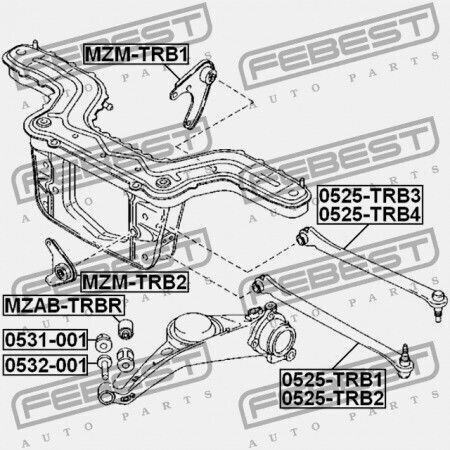 Febest Nuss Für Mazda Tribute