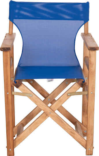 Outdoor Armchair Wooden Blue 57x54x88cm
