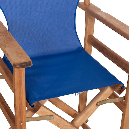 Outdoor Armchair Wooden Blue 57x54x88cm