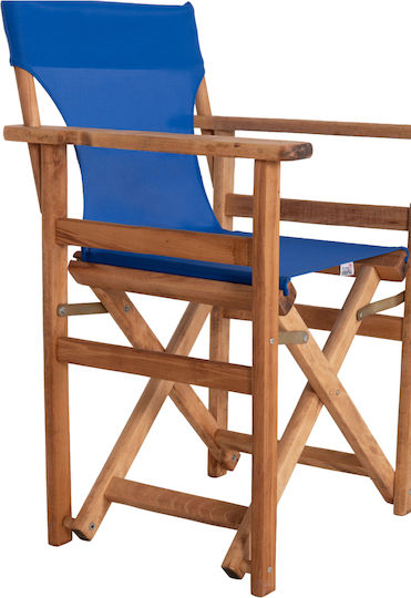 Outdoor Armchair Wooden Blue 57x54x88cm