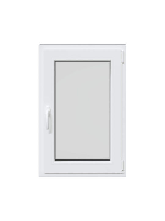 vidaXL Hinged PVC Window Risor P60xH80cm