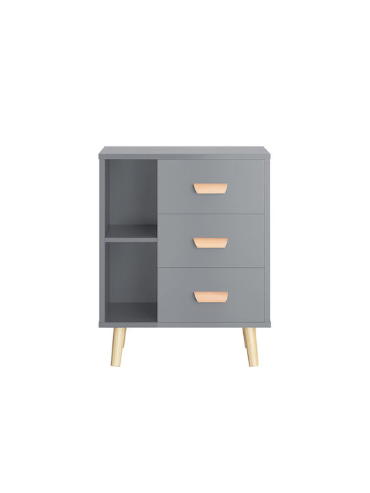 Nachttisch Holz Gray 48x40x60cm