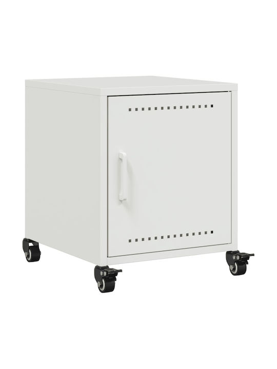 Wooden Bedside Table White 36x39x43.5cm