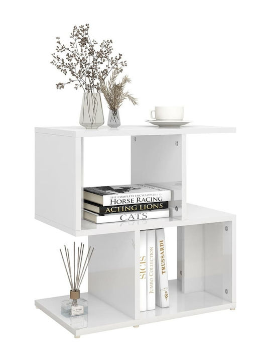 White Wooden Bedside Tables 2 Pieces 50x30x51.5cm