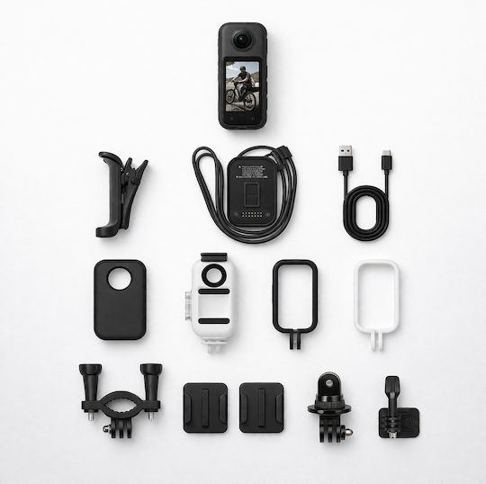 ClipGo Pro 512GB Action Camera 4K Ultra HD με Οθόνη Αφής 1.47" Μαύρη