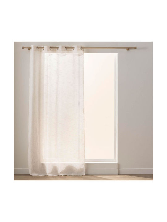 Κουρτίνα με Τρουκς Kalia Εκρού 137x240εκ.