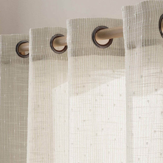 Curtain With Grommets Nemo Beige 140x260cm