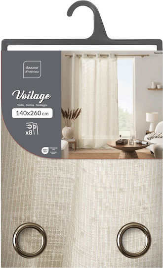 Curtain With Grommets Nemo Beige 140x260cm