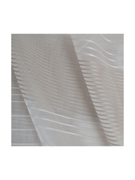 Saray Home Κουρτίνα με Τρέσα Λευκό 140x280εκ.