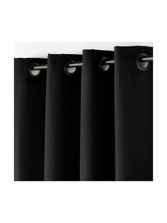 Κουρτίνα με Τρουκς Essentiel Noir 140x260εκ.