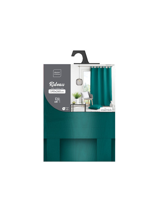 Κουρτίνα με Τιράντες Essentiel Blue Peacock 140x260εκ.