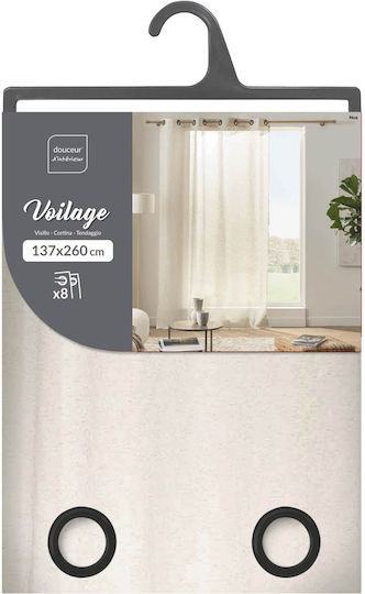 Vorhang mit Grommet Noa Ecru 140x260cm
