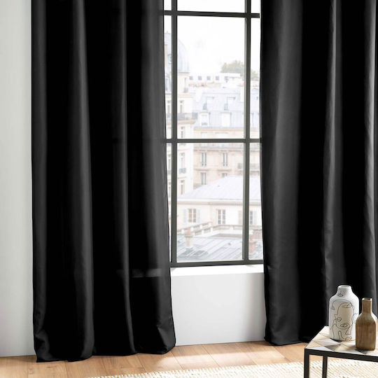 Spitishop Vorhang mit Grommets Absolu Schwarz 140x280cm