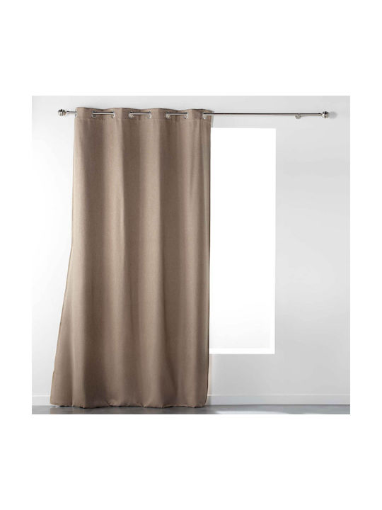 Blackout Curtain With Grommets Tramina Hazelnut 135x240cm