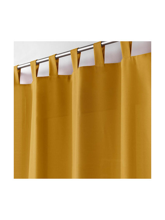 Curtain with Tab Tops Essentiel Ochre 140x260cm
