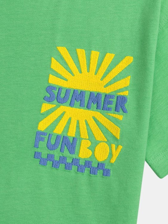 Kids Set with Shorts Summer 2 Pieces Green