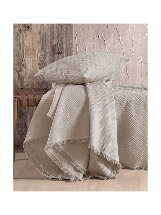 Rythmos Dekorativer Kissenbezug Elysse Beige-Grau 40x40cm