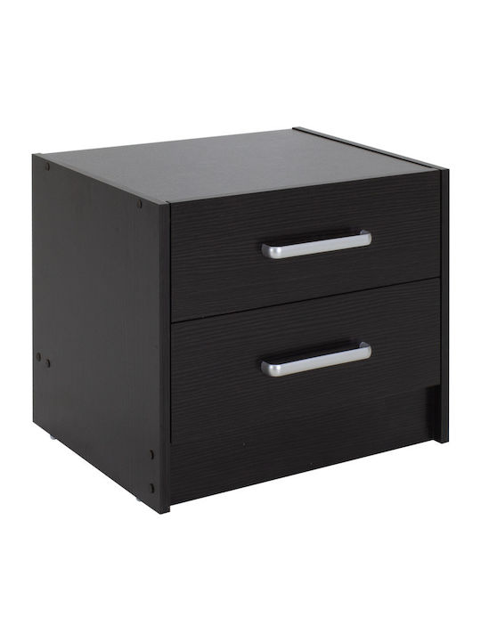 Bedside Table Olympus Wooden Wenge 47.5x40.5x40.5cm
