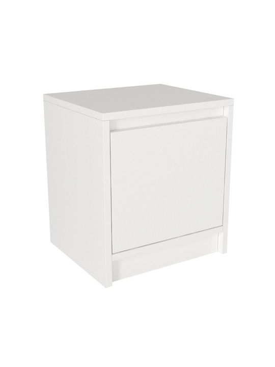 Κομοδίνο Conve Ξύλινο Λευκό 40x35x45cm