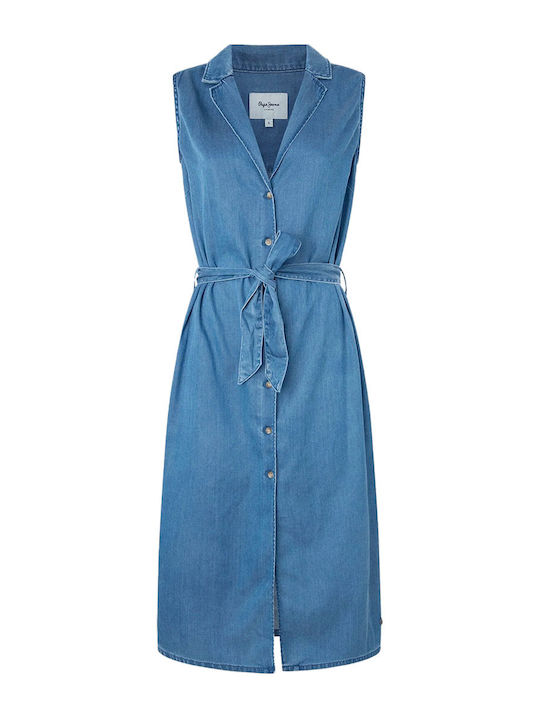 Pepe Jeans Maggie Γυναικείο Φόρεμα Παραλίας Μπλε