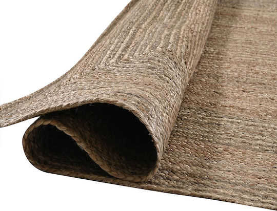 Covor Handmade Rectangular De Vară Din Iută Gri 200x290cm