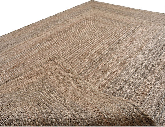 Covor Handmade Rectangular De Vară Din Iută Gri 200x290cm