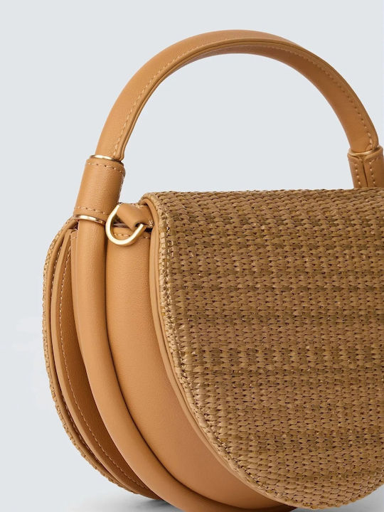 Straw Women's Shoulder Bag Tabac Brown