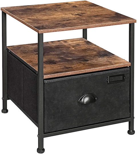 Ξύλινο με Μεταλλικά Πόδια Μαύρο 41x41x47cm LVT02H