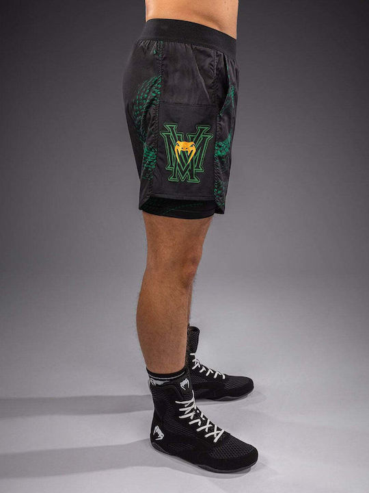 Sport Herren Shorts Schwarz/Grün/Gold