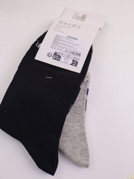 Herren Socken Mit Mustern Grau-Blau 2er Pack