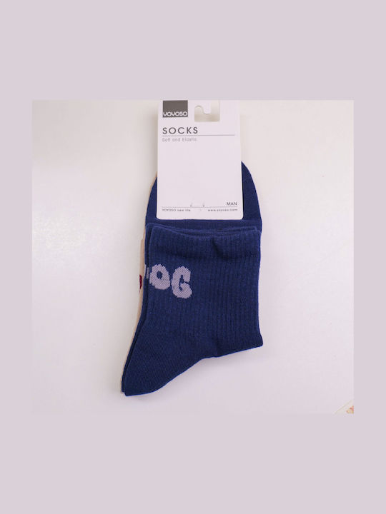 Herren Socken Beige-Blau 2Pack