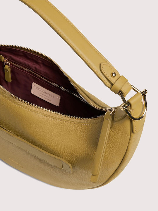 Leather Women's Shoulder Bag Khaki