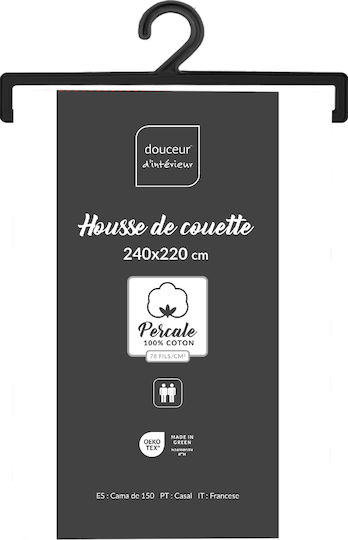 Husă Pentru Pilotă Supraînălțată 220x240 L-c Percaline Albă