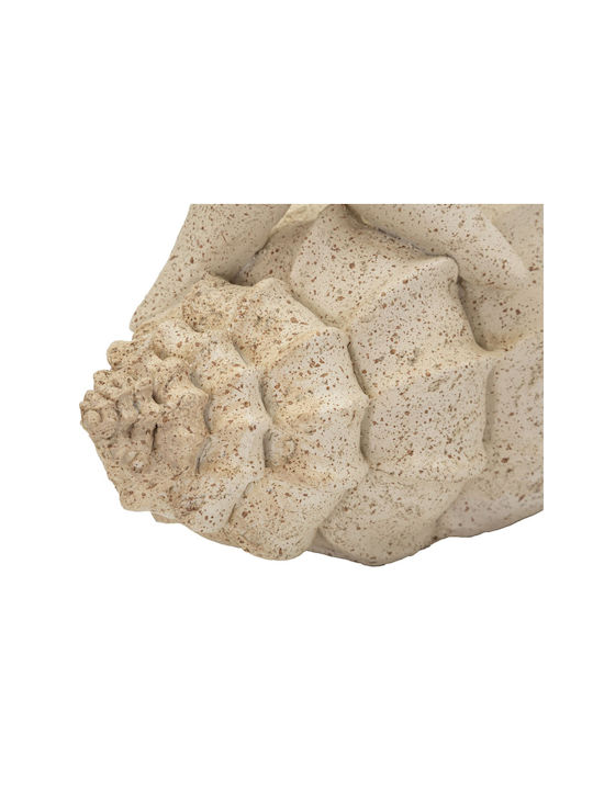 Decorative Seashell Starfish Polyester Ecru Color 18x13x21.2cm