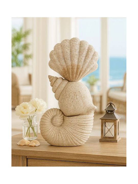 Coajă De Melc Poliesterică Culoare Ecru 17.2 X 30.2 X 10 Cm