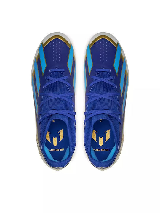 adidas X Crazyfast League Messi Football Shoes with Cleats Lucid Blue / Blue Burst / Cloud White