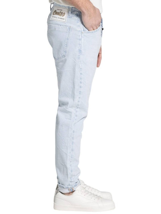 Ανδρικό Παντελόνι Τζιν με Regular Straight Εφαρμογή L.blue
