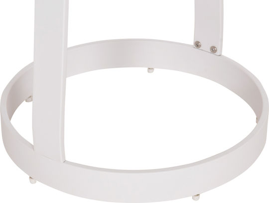 Auxiliary Table for Small Outdoor Spaces Aluminum Foldable Mino White 47x47x53cm