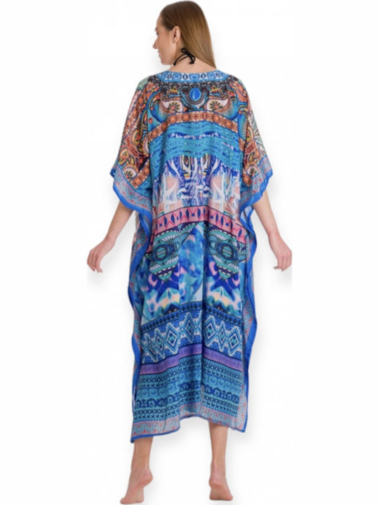 Rima Beachwear Γυναικείο Καφτάνι Παραλίας Τυρκουαζ