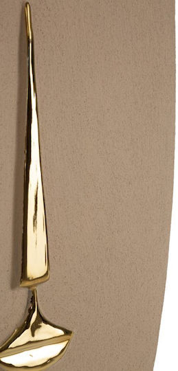 Mauro F Wall Decor Lagos Beige Made of Ceramic Material 39.5x6.5x25cm