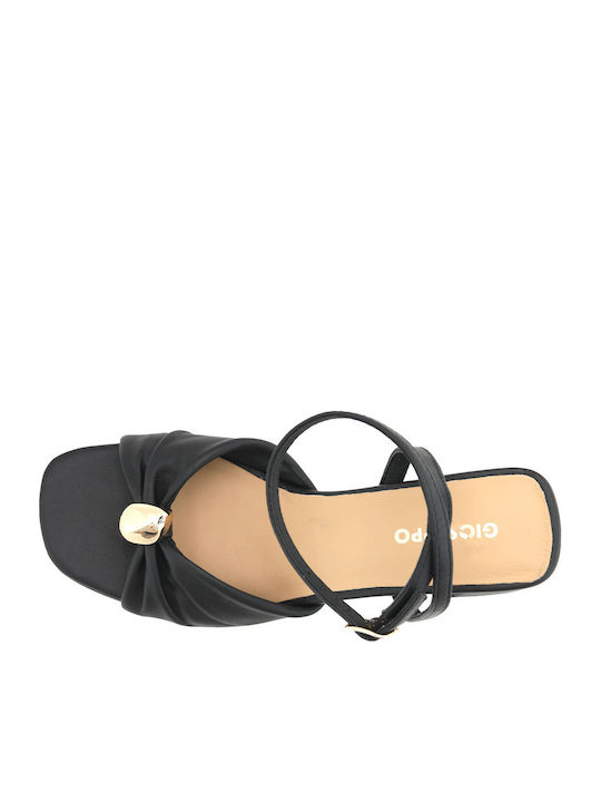 Leather Black Sandals