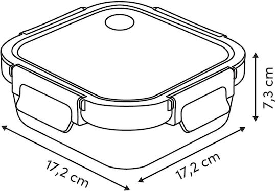 5Five F-v Clipeat Plus Glass Transparent Lunch Box 750ml