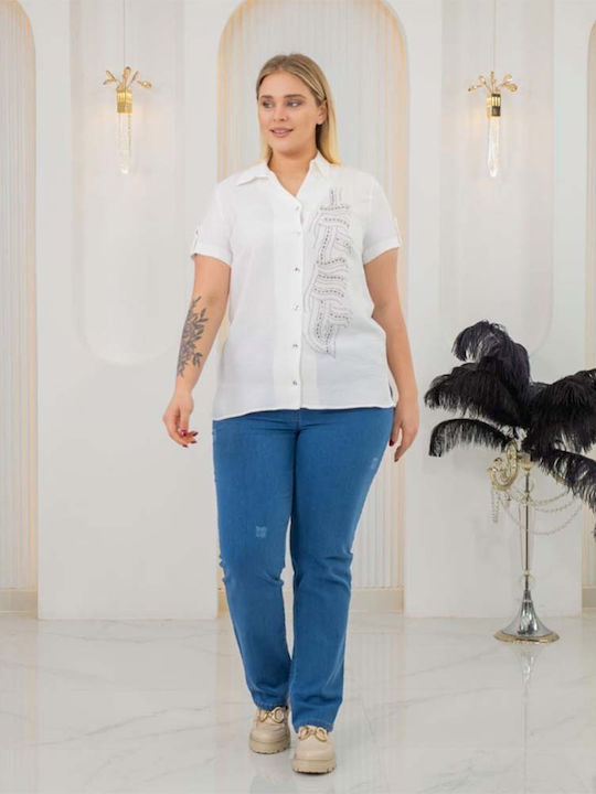 Short Sleeve Women's Shirt White