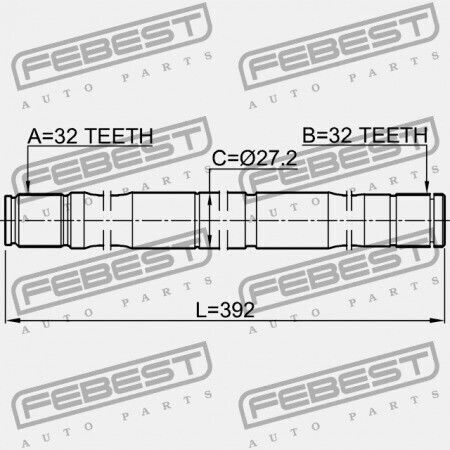 Αριστερό Μισό Άξονα Chrysler Sebring Jr 2001-2006 05017654aa