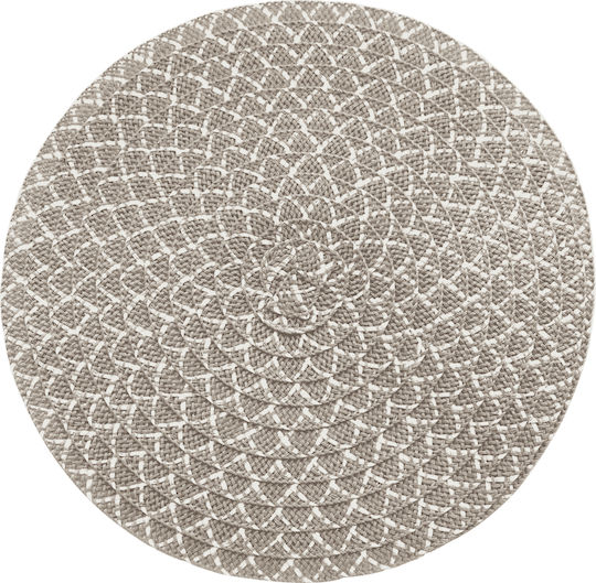 Rosace Round Paper Beige Placemats 38cm