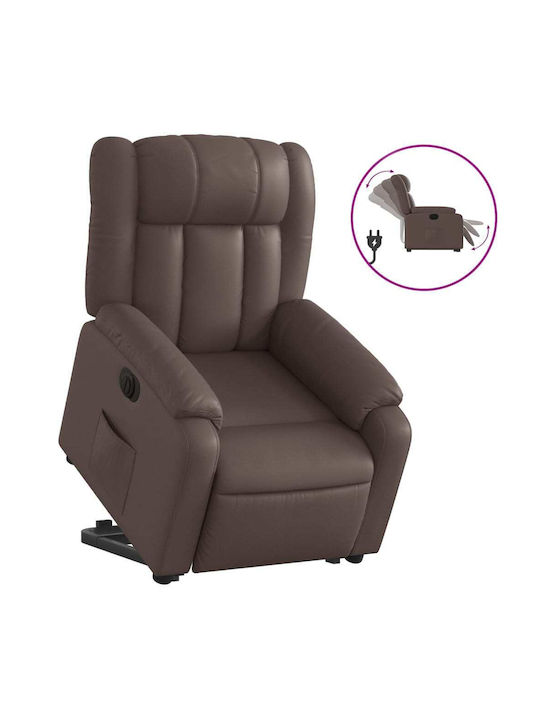 Relax Armchair with Footstool from Leatherette Synthetic Leather 78x92x98cm